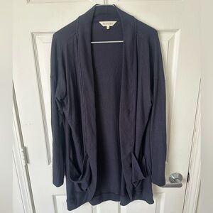 78 & SUNNY NAVY BLUE Open Front Cardigan